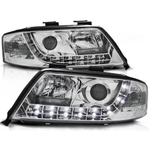 Tuning headlight set with LED lights suitable for Audi A6 C5 06.2001-05.2004 sedan/wagon, left and right