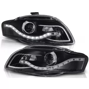 Tuning headlight kit with LED lights suitable for Audi A4 B7 11.2004-03.2008 sedan/wagon/cabriolet, left and right