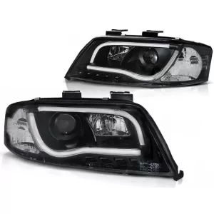 Tuning headlight set with LED lights suitable for Audi A6 C5 05.1997-05.2001 sedan/wagon, left and right