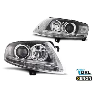 Tuning headlight set with real DRL lights suitable for Audi A6 C6 04.2004-2008 sedan/wagon, left and right