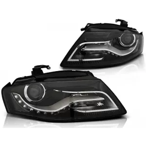 Tuning headlight set with genuine DRL lights suitable for Audi A4 B8 04.2008-2011 sedan/wagon, left and right