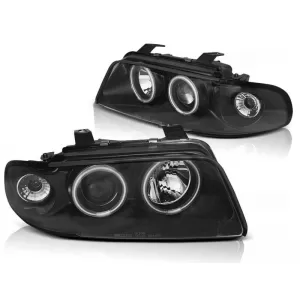 Tuning headlight kit with CCFL angel eyes suitable for Audi A4 B5 11.1994-12.1998 sedan/wagon, left and right