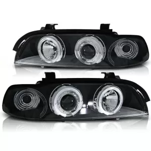 Tuning headlight kit with halogen angel eyes suitable for BMW E39 09.1995-05.2003 sedan/wagon, left and right