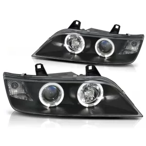 Tuning headlight kit with halogen angel eyes suitable for BMW Z3 01.1996-2002 coupe / cabrio, left and right
