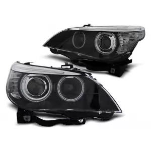 Tuning xenon headlights suitable for BMW 5 Series E60/E61 2005-2007 with black base