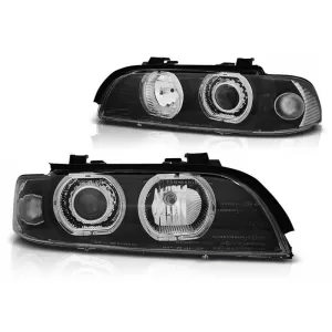 Tuning headlight kit with LED angel eyes suitable for BMW E39 09.1995-05.2003 sedan/wagon, left and right