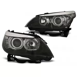 Tuning headlight kit with LED angel eyes suitable for BMW E60/E61 2003-2007, left and right