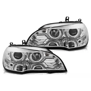 Tuning xenon headlight kit suitable for BMW X5 E70 2007-2010 AFS with chrome base, left and right