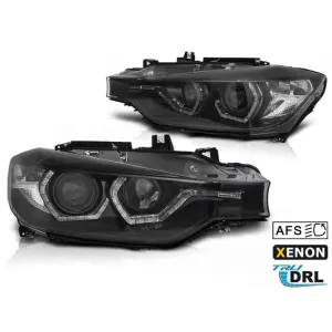 Tuning xenon headlight kit suitable for BMW 3 Series F30, F31 2011-2015 with black base, left and right for models with AFS function - ABBMHX6010482