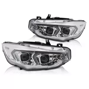 Xenon headlight set suitable for BMW 4 Series F32 coupe, F33 convertible 2013-2017 with chrome base, for the model with factory DRL lights, without AFS, left and right - ABBMHX6010493