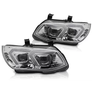 Xenon headlight set suitable for BMW 3 Series E92 coupe, E93 convertible 2010-2013 with chrome base, for the model with factory DRL lights, without AFS, left and right
