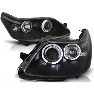 Tuning headlight kit with halogen angel eyes suitable for Citroen C4 2004-2010, left and right