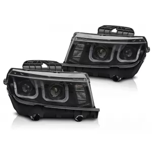 LED tuning headlight set suitable for Chevrolet Camaro 2013-2015 with black base, left and right