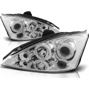 Tuning headlight kit with halogen angel eyes suitable for Ford FOCUS MK1 10.1998-10.2001, left and right