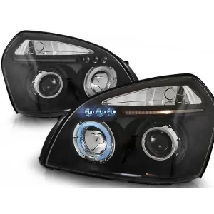 Tuning headlight set suitable for Hyundai Tucson 07.2004-2010 with black base, left and right