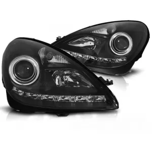 Tuning xenon headlight kit suitable for Mercedes SLK R171 2004-2011 with black base, left and right