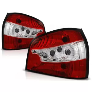 Tuning tail light set suitable for Audi A3 8L 08.1996-08.2000 3/5 doors, hatchback with red and white base, left and right
