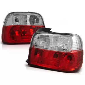 Tuning tail light set suitable for BMW E36 12.1990-08.1999 compact with red and white base, left and right