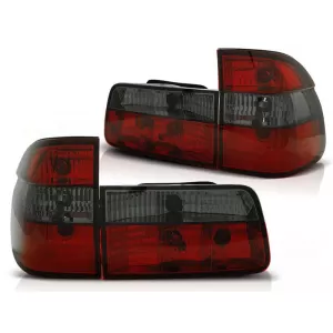 Tuning tail light set suitable for BMW E39 09.1995-08.2000 estate with red and smoked base, left and right