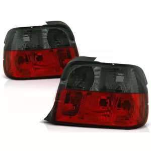 Tuning tail light set suitable for BMW E36 12.1990-08.1999 compact with red and smoked base, left and right