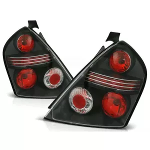 Tuning tail light set suitable for Fiat STILO 10.2001-2007 3 doors with black base, left and right