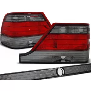 Tuning tail light set suitable for Mercedes W140 1995-10.1998 with red and smoked base, left and right