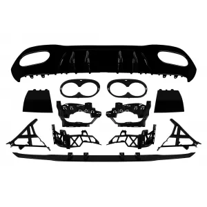 Type A45 diffuser suitable for A Design bumper on Mercedes A-Class W177 hatchback after 2018 -oo--oo-