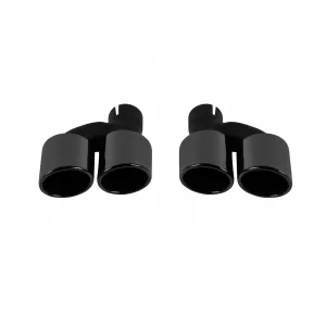 Black lacquer tips suitable for Audi A4 B8 2012-2015, A6 C7 sedan, avant, allroad 2011-2018, A7 4GA Sportback 2010-2017, A5 Sportback 2009-2011 - ABAUEA6011840