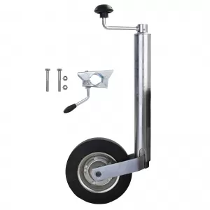 Trailer jockey wheel 150KG Ø48mm incl. mounting bolts with clamp holder