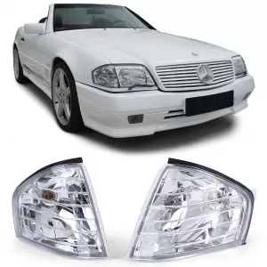 Clear glass indicator chrome pair for Mercedes SL R129 89-01