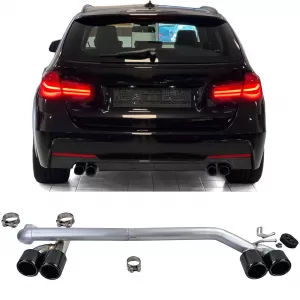 Exhaust tailpipe duplex 4-pipe look conversion fits BMW F30 F31 320 325 328 330 - ODCESB6012662