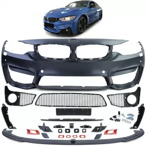 Sport bumper + performance spoiler lip matte fits for 4 Series BMW F32 F33 F36 - ODFBB6013026