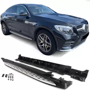 Aluminum Running Boards Side Protection OE Style for Mercedes GLC Coupe C253 16-22 - ODRBSSM6013451
