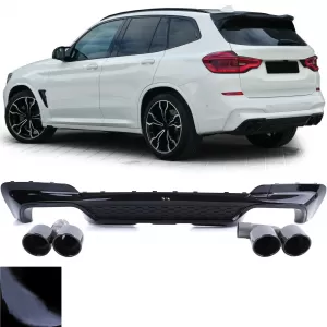 Performance rear diffuser gloss with black tailpipes suitable for BMW X3 G01 - ODRBDB6013487