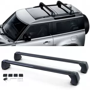 Roof rack struts aluminum black for Land Rover Defender 90 L663 from 19 - ODRRRRSLR6013572