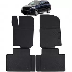 Car Rubber Floor Mats Black Premium Set for Mercedes GLE W166 2015-2018 - ODFMM6014110