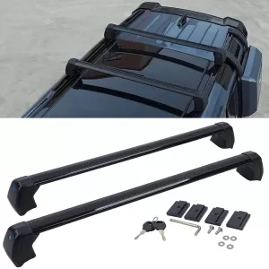 Roof Rack Crossbars Aluminum Black for Land Rover Defender 110 L663 from 19 - ODRRRRSLR6014122
