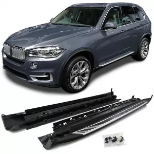 Aluminum running boards side protection OE style with ABE suitable for BMW X5 F15 13-18 - ODRBSSB6014260