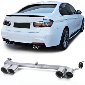 Exhaust tailpipes duplex look fits BMW F30 F31 318 320 F32 F33 F36 418 420 - ODCESB6014364