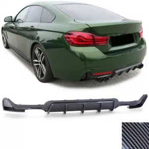 Performance carbon rear diffuser twin pipe left+right fits 4 Series BMW F32 F33 F36 - ODRBDB6014637