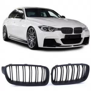 Double Slat Kidney Grille Performance Gloss Black for 3 Series BMW F30 F31 2011-2019 - ODGB6014645