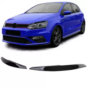 Headlight Eyebrows Evil Look Black Gloss suitable for VW Polo 6R 6C 09-17 - ODLCV6014681