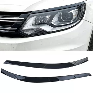 Headlight covers black gloss fits for VW Tiguan I 5N Facelift 2011-2016 - ODLCV6014817