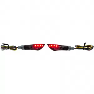 Motorcycle LED Mini Turn Signal Taillight Dual Universal Black with E-Mark