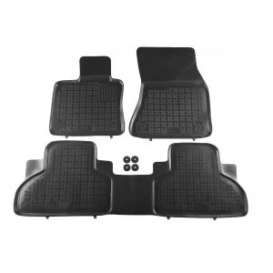 Specific rubber mats suitable for BMW X5 F15 2013-2018, X6 F16 2014-2019, 3-piece set, black color - ABFMB6016106