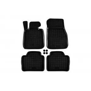 Specific rubber mats suitable for BMW 3 Series F30, F31 2013-2018, Series 4 F32, F36 Grand Coupe after 2013, 4-piece set, black color - ABFMB6016116