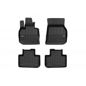 Specific rubber mats suitable for BMW X3 G01 after 2017, X4 G02 after 2018, 4-piece set, black color, with 24-month warranty - ABFMB6017735