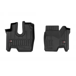 Specific rubber mats suitable for Mercedes Atego 1995-2005, 2-piece set, black color, with 24-month warranty - ABFMM6017755