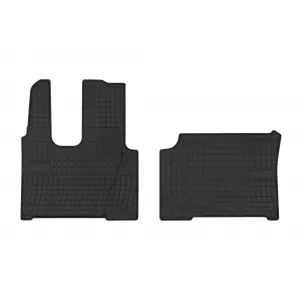 Specific rubber mats suitable for Frogum El Toro series for Mercedes Actros Mp4 narrow cab after 2012, 2-piece set, black color - ABFMM6019092