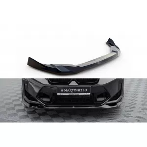 Maxton Design version 2 spoiler suitable for front bumper of BMW X3 F97 after 2021, black lacquer - ABSB6020629